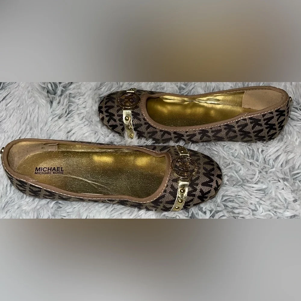 Michael Michael Kors - Signature Ballet Flats Big Girls Size 4
